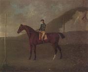 John Nost Sartorius 'Creeper' a Bay colt with Jockey up at the Starting post at the Running Gap in the Devils Ditch,Newmarket china oil painting reproduction